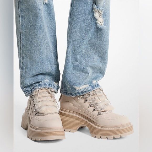 Michael Kors Shiloh Faux Fur Nubuck Platform Boots Size 8.5M (With Box) - Picture 16 of 16